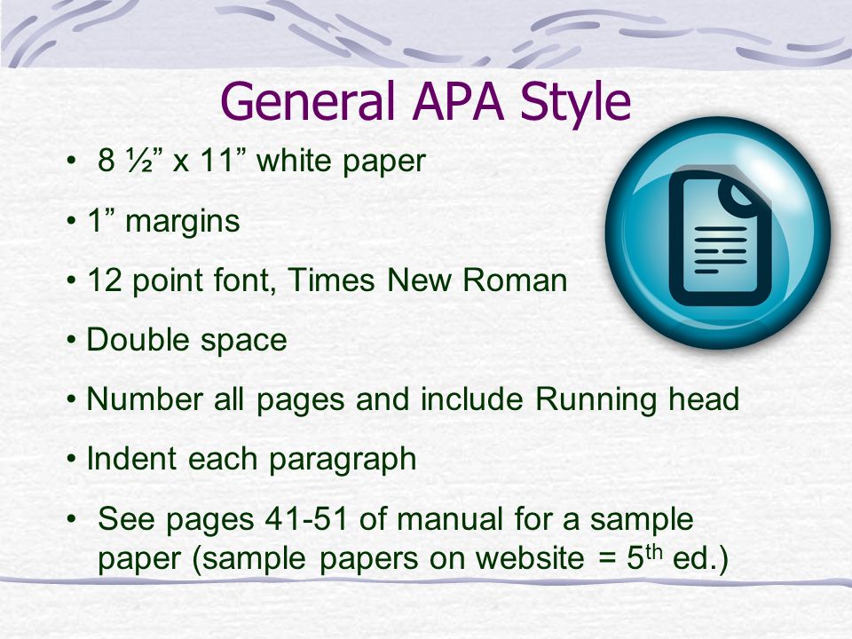 Apa manual 6th edition